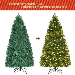 Costway 7Ft/7.5Ft/8Ft Pre-Lit PVC Christmas Tree Hinged 300/400/430 Lights 17 Costway 7Ft/7.5Ft/8Ft Pre-Lit PVC Christmas Tree Hinged 300/400/430 Lights -Outlet Xmas Decor Tree Store GUEST 7e55ca34 bc64 46f1 ba16 efaf16c9a703