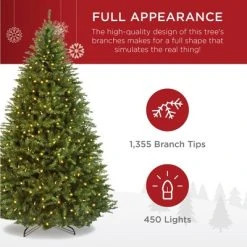 Best Choice Products Pre-Lit Hinged Douglas Full Fir Artificial Christmas Tree Holiday Decoration w/ Lights 13 Best Choice Products Pre-Lit Hinged Douglas Full Fir Artificial Christmas Tree Holiday Decoration w/ Lights -Outlet Xmas Decor Tree Store GUEST 7e5784a5 b49b 4daa a53e e2301d73babe