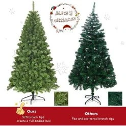 Tangkula Artificial Christmas Tree PVC Hinged Spruce Xmas Tree with Branch Tips -Outlet Xmas Decor Tree Store GUEST 7ecedc86 8b5c 4021 8a96 fb4205620688