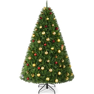 Yaheetech Pre-lit Ultra-Thick Artificial Christmas Tree Hinged Spruce Holiday Decoration, Green 6 Yaheetech Pre-lit Ultra-Thick Artificial Christmas Tree Hinged Spruce Holiday Decoration, Green - Image 4