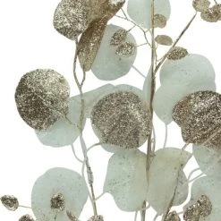 Northlight 32" Glittery Gold and White Leaves Artificial Christmas Spray -Outlet Xmas Decor Tree Store GUEST 802818cb c245 465b 8631 96bf8872bfdb