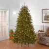 National Tree Company 7.5 ft Pre-Lit Artificial Full Christmas Tree, Green, White Lights, Includes Stand
