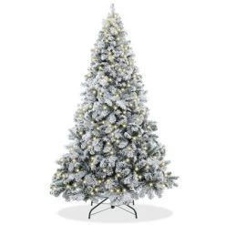 Casafield Snow-Flocked Artificial Pine Christmas Tree with Metal Stand -Outlet Xmas Decor Tree Store GUEST 82b82479 a431 42cd 9bb3 f549606ddc62