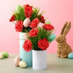 Juvale 100 Pack Red Foam Roses, 3 Inch Stemless Artificial Flowers for Crafts, Wall Decorations, Wedding Receptions, Faux Bouquets, Spring Decor -Outlet Xmas Decor Tree Store GUEST 830fa563 9c2c 428b b494 8f01140ec4d3