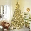 HOMCOM Prelit Artificial Christmas Tree Holiday Decoration with Snow Flocked Branches, Warm White LED Lights, Auto Open, Green -Outlet Xmas Decor Tree Store GUEST 83b7f782 2e65 4533 acd6 9ac3dc7668ff