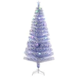 HOMCOM Pre-Lit Douglas Fir Artificial Christmas Tree with 230 Tips, 26 Fiber Optic Lights, White/Blue 18 HOMCOM Pre-Lit Douglas Fir Artificial Christmas Tree with 230 Tips, 26 Fiber Optic Lights, White/Blue -Outlet Xmas Decor Tree Store GUEST 845e5b85 829a 4bee b10f 88865e306ffe