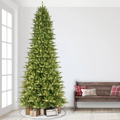 10ft Pre-lit Artificial Christmas Tree Full Forest Fir - Puleo 5 10ft Pre-lit Artificial Christmas Tree Full Forest Fir - Puleo - Image 3