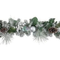 Northlight 6' Flocked Pine Artificial Christmas Garland with Iridescent Ornaments, Unlit -Outlet Xmas Decor Tree Store GUEST 84ebf2e0 c778 473c abba d0af9c924770