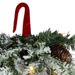 Haute Decor Haute Décor 11" Battery Operated Pre-Lit Snowfall Creek Flocked Artificial Pine Christmas Chair Swag Green with White Lights -Outlet Xmas Decor Tree Store GUEST 8541e59e 9ead 4a00 bff3 fc8f79c2a330