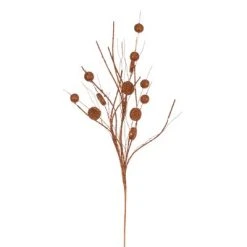 Vickerman 33" Ball and Coin Glitter Twig Spray -Outlet Xmas Decor Tree Store GUEST 8609a4ac 0d43 4a0c bae2 d847df40e546