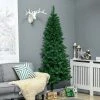 HOMCOM Half Artificial Christmas Tree Holiday Decoration with Auto Open, Steel Base -Outlet Xmas Decor Tree Store GUEST 861a0209 92b0 4410 b1d7 8b3e2960ffea