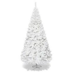 Costway 5Ft/6Ft/7Ft/8Ft Artificial PVC Christmas Tree W/Stand Holiday Season Indoor Outdoor White -Outlet Xmas Decor Tree Store GUEST 861f2770 1de1 46df bfa1 4233bbcb314c