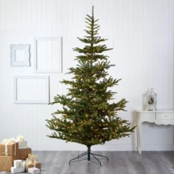 Nearly Natural 9-ft Layered Washington Spruce Artificial Christmas Tree with 750 Clear LED Lights and 2055 Bendable Branches -Outlet Xmas Decor Tree Store GUEST 8626cf09 edd9 44cb 8d73 666d026a5d28