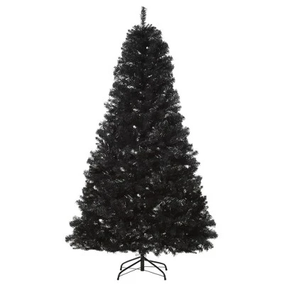 HOMCOM Artificial Christmas Tree Unlit Douglas Fir with Realistic Branches and Tips, Black Halloween Style 9 HOMCOM Artificial Christmas Tree Unlit Douglas Fir with Realistic Branches and Tips, Black Halloween Style - Image 7