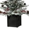 Haute Decor Haute Décor 36" Unlit Flocked Stockhorn Artificial Christmas Tree with Black Wood Pot -Outlet Xmas Decor Tree Store GUEST 863791d4 1c57 46c9 bb03 fbe01fceab81