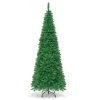 Tangkula 7.5ft Pencil Christmas Tree Pre-Lit Hinged Artificial Decoration w/ 350 Warm White Lights -Outlet Xmas Decor Tree Store GUEST 87647bd1 ecc6 4d6f 964b 00dc74242be8