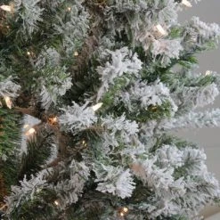 Northlight 7' Prelit Artificial Christmas Tree Flocked Balsam Pine - Clear Lights -Outlet Xmas Decor Tree Store GUEST 881ad014 5fbc 4d0f 99a5 989acefb8a48