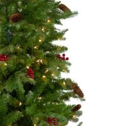 Northlight Real Touch™️ Pre-Lit Medium Mixed Winter Berry Pine Artificial Christmas Tree - Clear Lights - 6.5’ -Outlet Xmas Decor Tree Store GUEST 899c60a5 e2c2 4170 b9e0 44e89bb0ab33