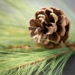 6'L Sullivans Light Long Pine & Cone Garland; Green Christmas Garland