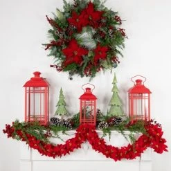 Northlight 6' x 3" Red Artificial Poinsettia Floral Christmas Garland - Unlit 7 Northlight 6' x 3" Red Artificial Poinsettia Floral Christmas Garland - Unlit -Outlet Xmas Decor Tree Store GUEST 8ac516a2 daf3 4040 95c6 08c6f90c4899