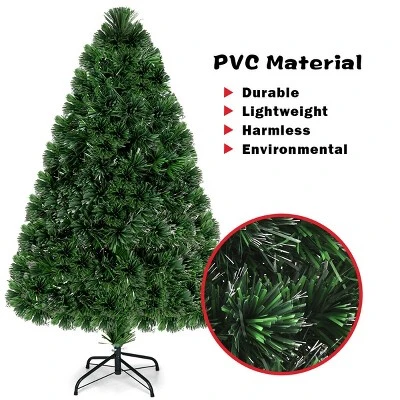 Costway Pre-Lit Fiber Optic Artificial PVC Christmas Tree Metal 4Ft 5 Costway Pre-Lit Fiber Optic Artificial PVC Christmas Tree Metal 4Ft - Image 3