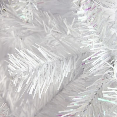 Northlight 7.5' Unlit Artificial Christmas Tree White Full Glimmer Iridescent Spruce 3 Northlight 7.5' Unlit Artificial Christmas Tree White Full Glimmer Iridescent Spruce
