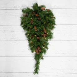 Northlight 30" Prelit Red Pine Artificial Christmas Teardrop Swag - Clear Lights 11 Northlight 30" Prelit Red Pine Artificial Christmas Teardrop Swag - Clear Lights -Outlet Xmas Decor Tree Store GUEST 8c10e51f 1568 46b4 a836 943156497668