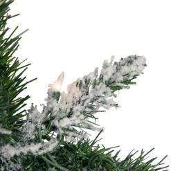 Northlight 9' x 10" Pre-lit Flocked Madison Pine Artificial Christmas Garland, Clear Lights