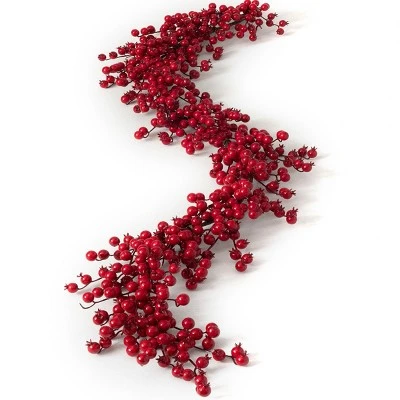 Sullivans 6' Berry Artificial Garland 72"L Red 4 Sullivans 6' Berry Artificial Garland 72"L Red - Image 2