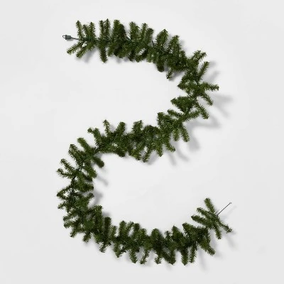 9' Pre-Lit Artificial Pine Christmas Garland Green with Multicolor Lights - Wondershop™ 4 9' Pre-Lit Artificial Pine Christmas Garland Green with Multicolor Lights - Wondershop™ - Image 2