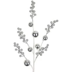 Northlight 29" Silver Glitter Berries with Ornaments Christmas Spray 6 Northlight 29" Silver Glitter Berries with Ornaments Christmas Spray -Outlet Xmas Decor Tree Store GUEST 8e501d54 1591 40c4 ae38 ea7d1fcb9031