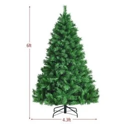 Costway 6ft Pre-Lit Artificial Hinged Christmas Tree w/8 Modes LED Lights and Foot Pedal -Outlet Xmas Decor Tree Store GUEST 8fd00161 43ba 4dc8 bb86 73d25663f77e