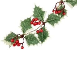 Northlight 3" x 3.25' Pre-Lit Holly and Berry Christmas Garland, Warm White LED Lights -Outlet Xmas Decor Tree Store GUEST 909af8fd 4442 4c38 af3d 84adc2c3df24