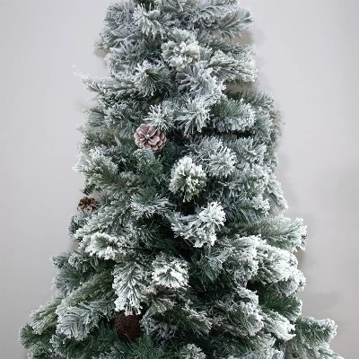 Home Heritage Artificial Half Christmas Tree Prelit with White LED Lights, PVC Foliage Tips, Metal Stand, Green 4 Home Heritage Artificial Half Christmas Tree Prelit with White LED Lights, PVC Foliage Tips, Metal Stand, Green - Image 2