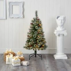 4ft Nearly Natural Pre-Lit LED Frosted Swiss Pine Artificial Christmas Tree Clear Lights 11 4ft Nearly Natural Pre-Lit LED Frosted Swiss Pine Artificial Christmas Tree Clear Lights -Outlet Xmas Decor Tree Store GUEST 917f6a01 30d4 4b17 a69e 9095c4b64e5a