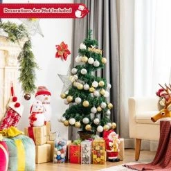 Costway Set of 2 Pre-lit Spiral Artificial Christmas Entrance Tree 4FT w/ 150 LED Lights 14 Costway Set of 2 Pre-lit Spiral Artificial Christmas Entrance Tree 4FT w/ 150 LED Lights -Outlet Xmas Decor Tree Store GUEST 91f3f4ac 22b2 498e 95fd 616f58c16f5b