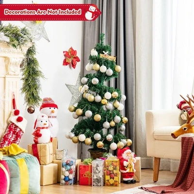 Costway Set of 2 Pre-lit Spiral Artificial Christmas Entrance Tree 4FT w/ 150 LED Lights 6 Costway Set of 2 Pre-lit Spiral Artificial Christmas Entrance Tree 4FT w/ 150 LED Lights - Image 4