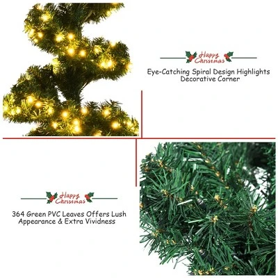Costway Set of 2 Pre-lit Spiral Artificial Christmas Entrance Tree 4FT w/ 150 LED Lights 11 Costway Set of 2 Pre-lit Spiral Artificial Christmas Entrance Tree 4FT w/ 150 LED Lights - Image 9