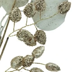 Northlight 32" Glittery Gold and White Leaves Artificial Christmas Spray -Outlet Xmas Decor Tree Store GUEST 92f33fbf 1ba9 4ef6 aeb5 89727abaa40c