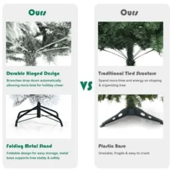 Costway 5ft/6ft/7ft Snow Flocked Hinged Artificial Slim Christmas Tree with Pine Needles 22 Costway 5ft/6ft/7ft Snow Flocked Hinged Artificial Slim Christmas Tree with Pine Needles -Outlet Xmas Decor Tree Store GUEST 9401ee69 5ab6 4395 b207 14a08fb99d9c