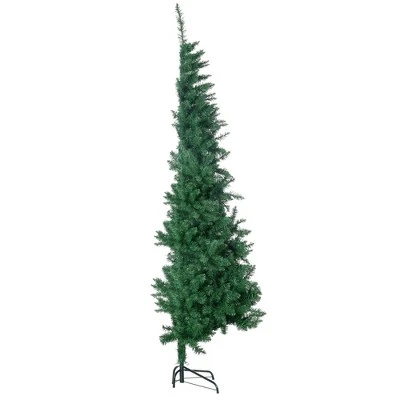 HOMCOM Half Artificial Christmas Tree Holiday Decoration with Auto Open, Steel Base 8 HOMCOM Half Artificial Christmas Tree Holiday Decoration with Auto Open, Steel Base - Image 6