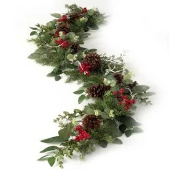 Sullivans 6' Pine & Berry Artificial Garland 72"L Green