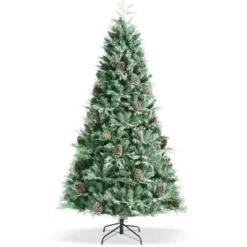 Tangkula 8 Ft Artificial Christmas Tree Mixed PE & PVC Xmas Tree Office and Party Festival Holiday Decor Green -Outlet Xmas Decor Tree Store GUEST 9519081e 4179 453a aaf0 5af4e8cf92dd