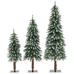 Costway Pre-Lit Christmas Tree Set of 3 Slim Artificial Lighted Xmas Decoration 3/4/5 FT -Outlet Xmas Decor Tree Store GUEST 966a7454 3e70 48a2 843e 2165593e9eda