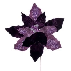 Vickerman 17" Poinsettia Stem -Outlet Xmas Decor Tree Store GUEST 968e3fc9 d9cf 4de1 9359 f34e51a09d0e
