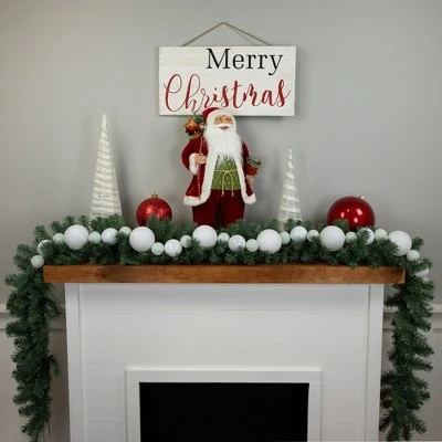 Northlight 6' White Shatterproof Ball 3-Finish Christmas Garland 3 Northlight 6' White Shatterproof Ball 3-Finish Christmas Garland