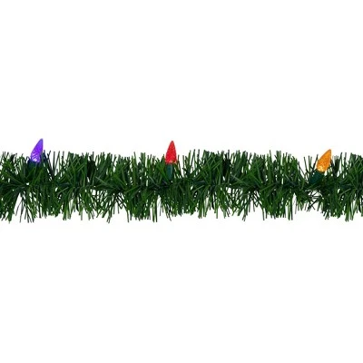 Northlight 18' x 3" Pre-Lit Pine Artificial Christmas Garland, Multicolor LED Faceted Lights 5 Northlight 18' x 3" Pre-Lit Pine Artificial Christmas Garland, Multicolor LED Faceted Lights - Image 3