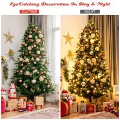 Costway 7.5FT Pre-Lit Artificial Christmas Tree 1242 Tips w/100 Ornaments and 250 Lights -Outlet Xmas Decor Tree Store GUEST 9796fd80 5587 4d77 abc1 9eb2e9df5058