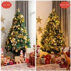 Costway 7.5FT Pre-Lit Artificial Christmas Tree 1100 Tips w/140 Ornaments and 250 Lights -Outlet Xmas Decor Tree Store GUEST 983c6c90 3ae0 425c 9087 47b919e0e1a9