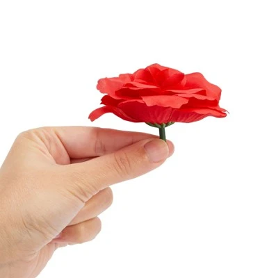 Bright Creations Juvale 50 Pack Red Artificial Silk Cloth Roses, 3 Inch Stemless Fake Flowers Roses for Wall Decorations, Wedding Receptions, Spring Decor 7 Bright Creations Juvale 50 Pack Red Artificial Silk Cloth Roses, 3 Inch Stemless Fake Flowers Roses for Wall Decorations, Wedding Receptions, Spring Decor - Image 5